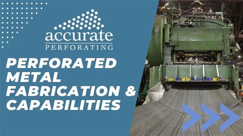 chicago metal fabrication and perforation company|accurate perforators cicero il.